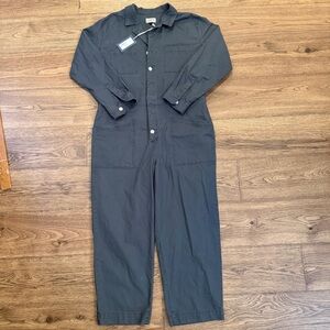 NWT Womens Long Sleeve Utility Jumpsuit Universal Thread Charcoal Size 16